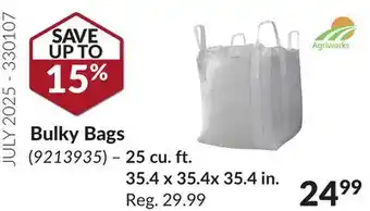 Princess Auto Bulky Bags offer