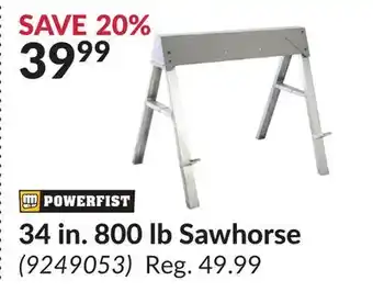 Princess Auto 34 in. 800 lb Sawhorse offer