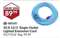 Princess Auto 50 ft 12/3 Single-Outlet Lighted Extension Cord offer