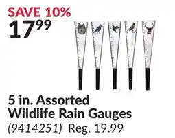 Princess Auto 5 in. Assorted Wildlife Rain Gauges offer