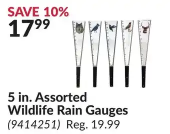 Princess Auto 5 in. Assorted Wildlife Rain Gauges offer