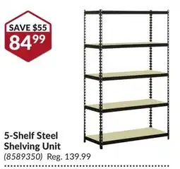 Princess Auto 5-Shelf Steel Shelving Unit offer
