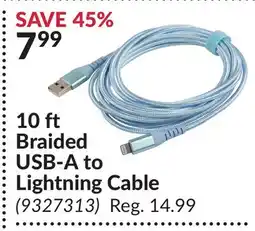 Princess Auto 10 ft Braided USB-A to Lightning Cable offer