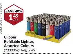 Princess Auto Clipper Refillable Lighter, Assorted Colours offer