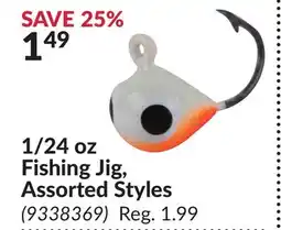 Princess Auto 1/24 oz Fishing Jig, Assorted Styles offer