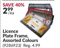 Princess Auto Licence Plate Frame offer