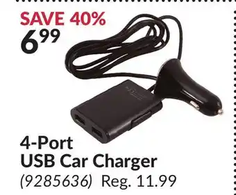 Princess Auto 4-Port USB Car Charger offer