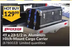 Princess Auto 49 x 23-1/2 in. Aluminum Hitch-Mount Cargo Carrier offer