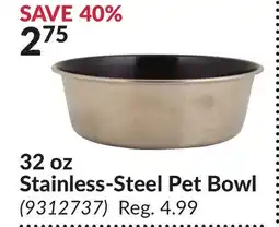 Princess Auto 32 oz Stainless-Steel Pet Bowl offer