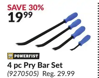 Princess Auto 4 pc Pry Bar Set offer