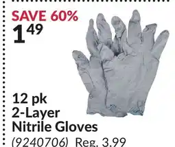 Princess Auto 12 pk 2-Layer Nitrile Gloves offer