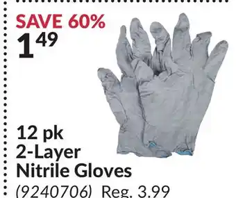 Princess Auto 12 pk 2-Layer Nitrile Gloves offer