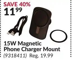 Princess Auto 15W Magnetic Phone Charger Mount offer