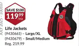 Princess Auto Life Jackets offer