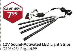 Princess Auto 12V Sound-Activated LED Light Strips offer