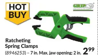 Princess Auto Ratcheting Spring Clamps offer