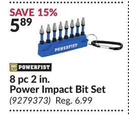 Princess Auto 8 pc 2 in. Power Impact Bit Set offer