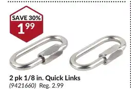 Princess Auto 2 pk 1/8 in. Quick Links offer