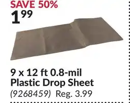 Princess Auto 9 x 12 ft 0.8-mil Plastic Drop Sheet offer