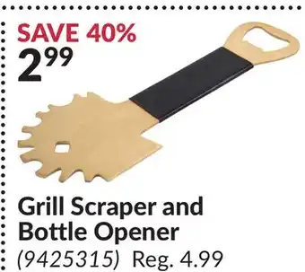 Princess Auto Grill Scraper and Bottle Opener offer