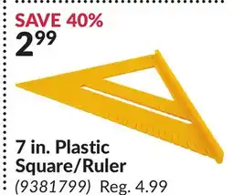 Princess Auto 7 in. Plastic Square/Ruler offer