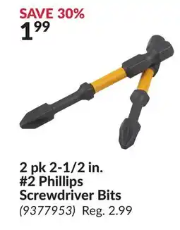 Princess Auto 2 pk 2-1/2 in. #2 Phillips Screwdriver Bits offer