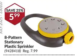 Princess Auto 8-Pattern Stationary Plastic Sprinkler offer