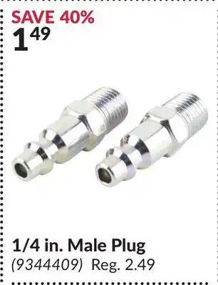 Princess Auto 1/4 in. Male Plug offer