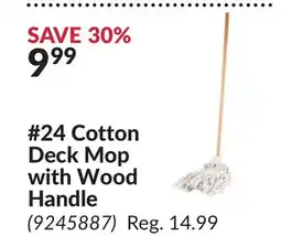 Princess Auto 24 Cotton Deck Mop with Wood Handle offer