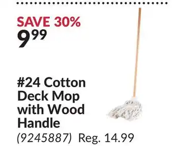 Princess Auto 24 Cotton Deck Mop with Wood Handle offer