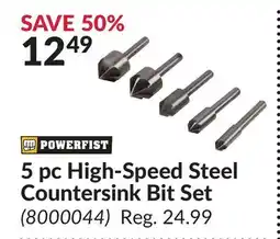 Princess Auto 5 pc High-Speed Steel Countersink Bit Set offer