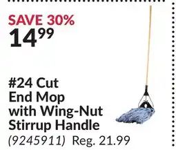 Princess Auto 24 Cut End Mop with Wing-Nut Stirrup Handle offer