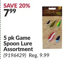 Princess Auto 5 pk Game Spoon Lure Assortment offer