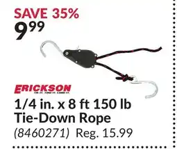 Princess Auto 1/4 in. x 8 ft 150 lb Tie-Down Rope offer