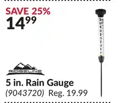 Princess Auto 5 in. Rain Gauge offer