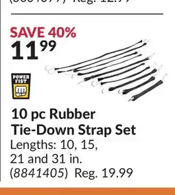 Princess Auto 10 pc Rubber Tie-Down Strap Set offer
