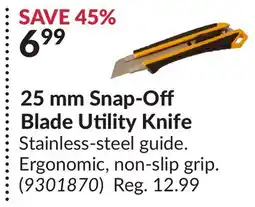 Princess Auto 25 mm Snap-O Blade Utility Knife offer