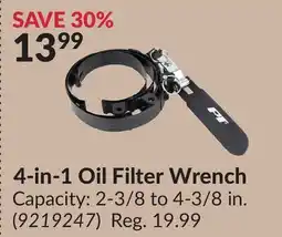 Princess Auto 4-in-1 Oil Filter Wrench offer