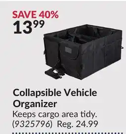 Princess Auto Collapsible Vehicle Organizer offer