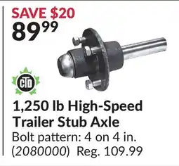 Princess Auto 1,250 lb High-Speed Trailer Stub Axle offer