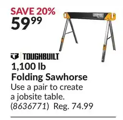 Princess Auto 1,100 lb Folding Sawhorse offer