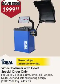 Princess Auto Wheel Balancer with Hood, Special Order Only offer