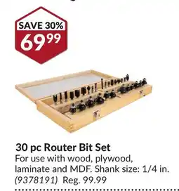Princess Auto 30 pc Router Bit Set offer