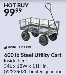 Princess Auto 600 lb Steel Utility Cart offer
