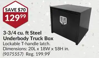 Princess Auto 3-3/4 cu. ftSteel Underbody Truck Box offer