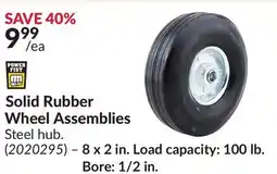 Princess Auto Solid Rubber Wheel Assemblies offer