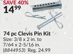 Princess Auto 74 pc Clevis Pin Kit offer