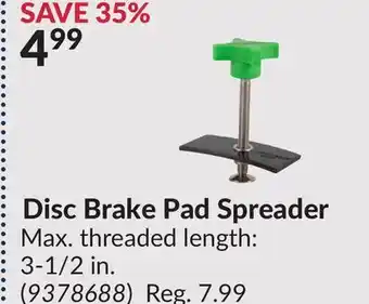 Princess Auto Disc Brake Pad Spreader offer