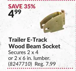 Princess Auto Trailer E-Track Wood Beam Socket offer
