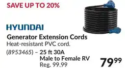 Princess Auto Generator Extension Cords offer